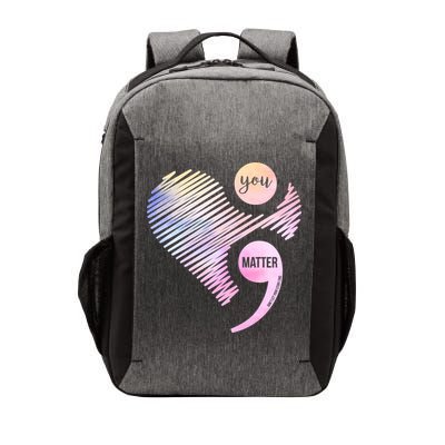 You Matter Don't Let Your Story End Semicolon Vector Backpack