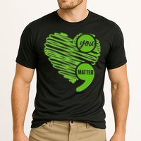You Matter Semicolon Heart Mental Health Awareness Cooling Performance Crew T-Shirt