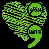 You Matter Semicolon Heart Mental Health Awareness T-Shirt