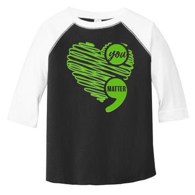 You Matter Semicolon Heart Mental Health Awareness Toddler Fine Jersey T-Shirt