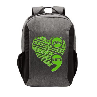 You Matter Semicolon Heart Mental Health Awareness Vector Backpack