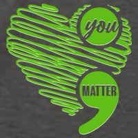 You Matter Semicolon Heart Mental Health Awareness Vector Backpack