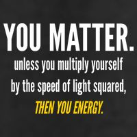 You Matter The Energy Funny Science Adult Drive Performance Visor