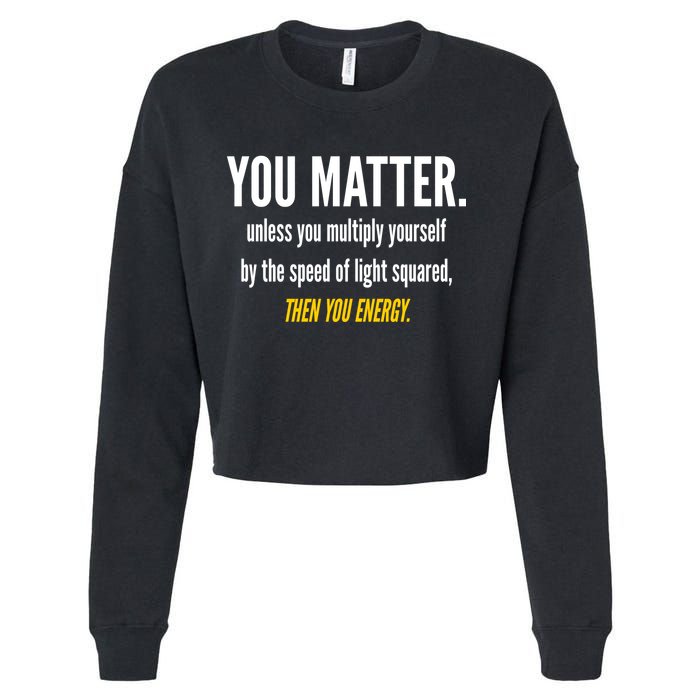 You Matter The Energy Funny Science Cropped Pullover Crew