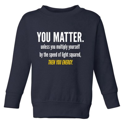 You Matter The Energy Funny Science Toddler Sweatshirt