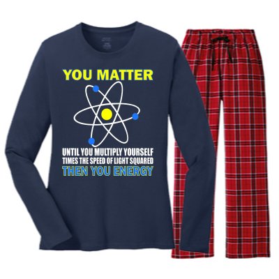 You Matter Then You Energy Women's Long Sleeve Flannel Pajama Set 