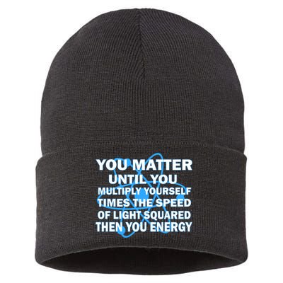 You Matter You Energy Science Physics Sustainable Knit Beanie