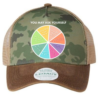 You May Ask Yourself Pie Chart Legacy Tie Dye Trucker Hat