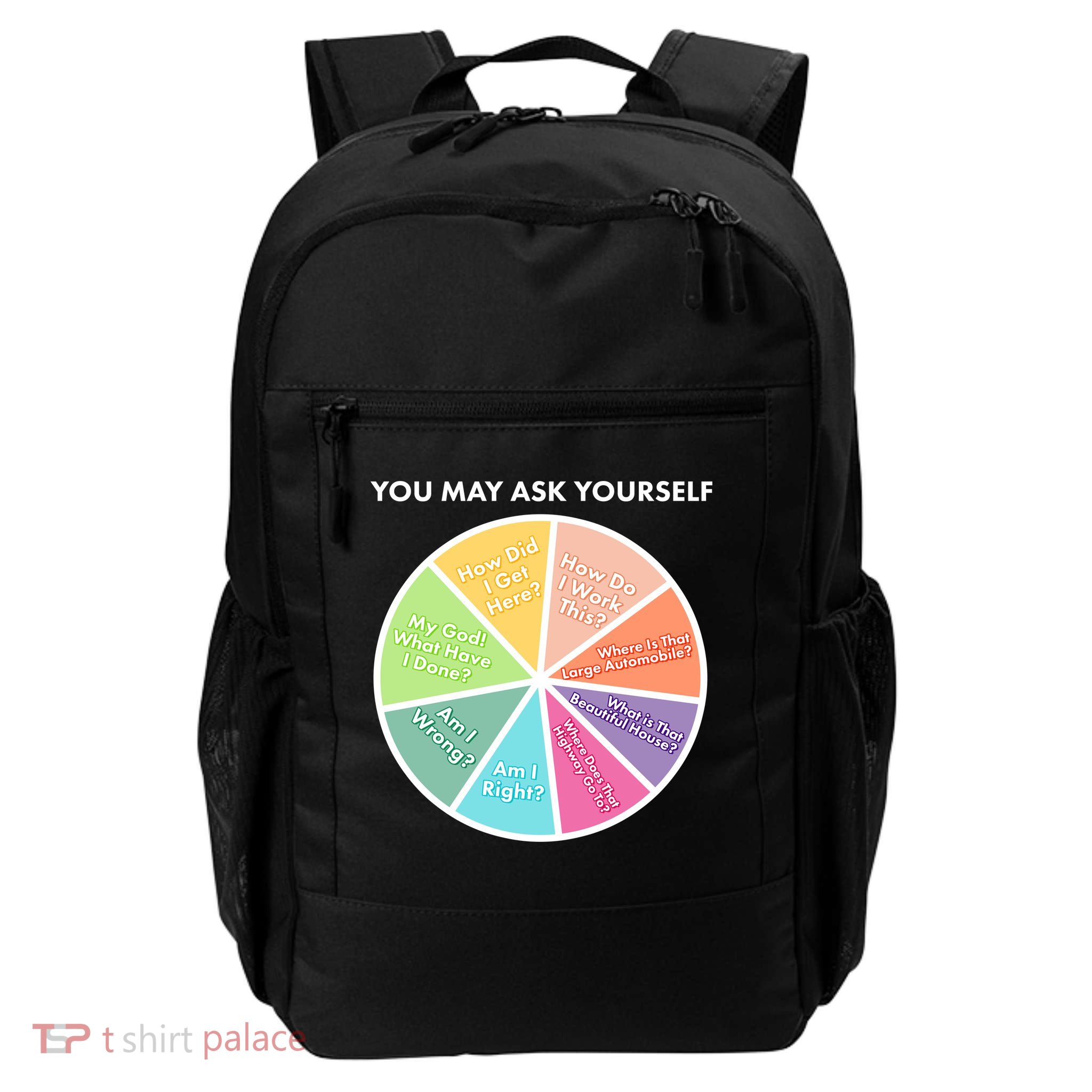 You May Ask Yourself Pie Chart Daily Commute Backpack