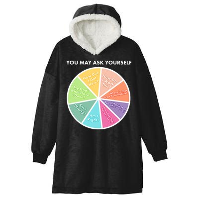 You May Ask Yourself Pie Chart Hooded Wearable Blanket