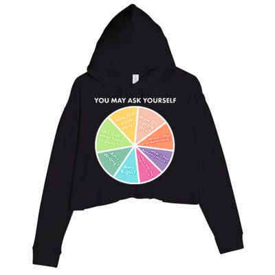 You May Ask Yourself Pie Chart Crop Fleece Hoodie