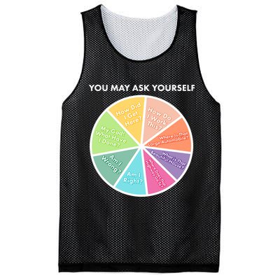 You May Ask Yourself Pie Chart Mesh Reversible Basketball Jersey Tank