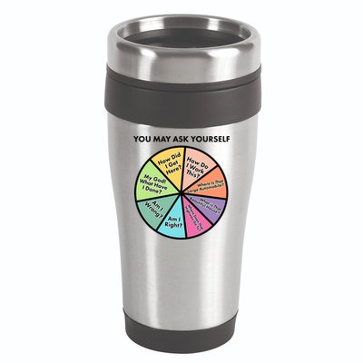 You May Ask Yourself Pie Chart 16oz Travel Tumbler