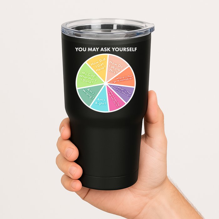 You May Ask Yourself Pie Chart Tumbler
