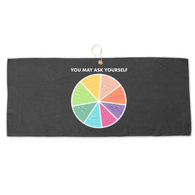 You May Ask Yourself Pie Chart Large Microfiber Waffle Golf Towel