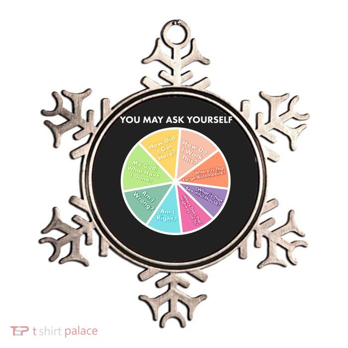 You May Ask Yourself Pie Chart Metallic Star Ornament