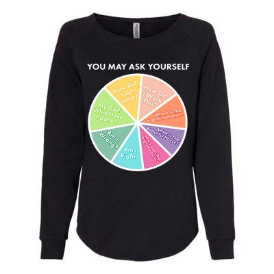 You May Ask Yourself Pie Chart Womens California Wash Sweatshirt