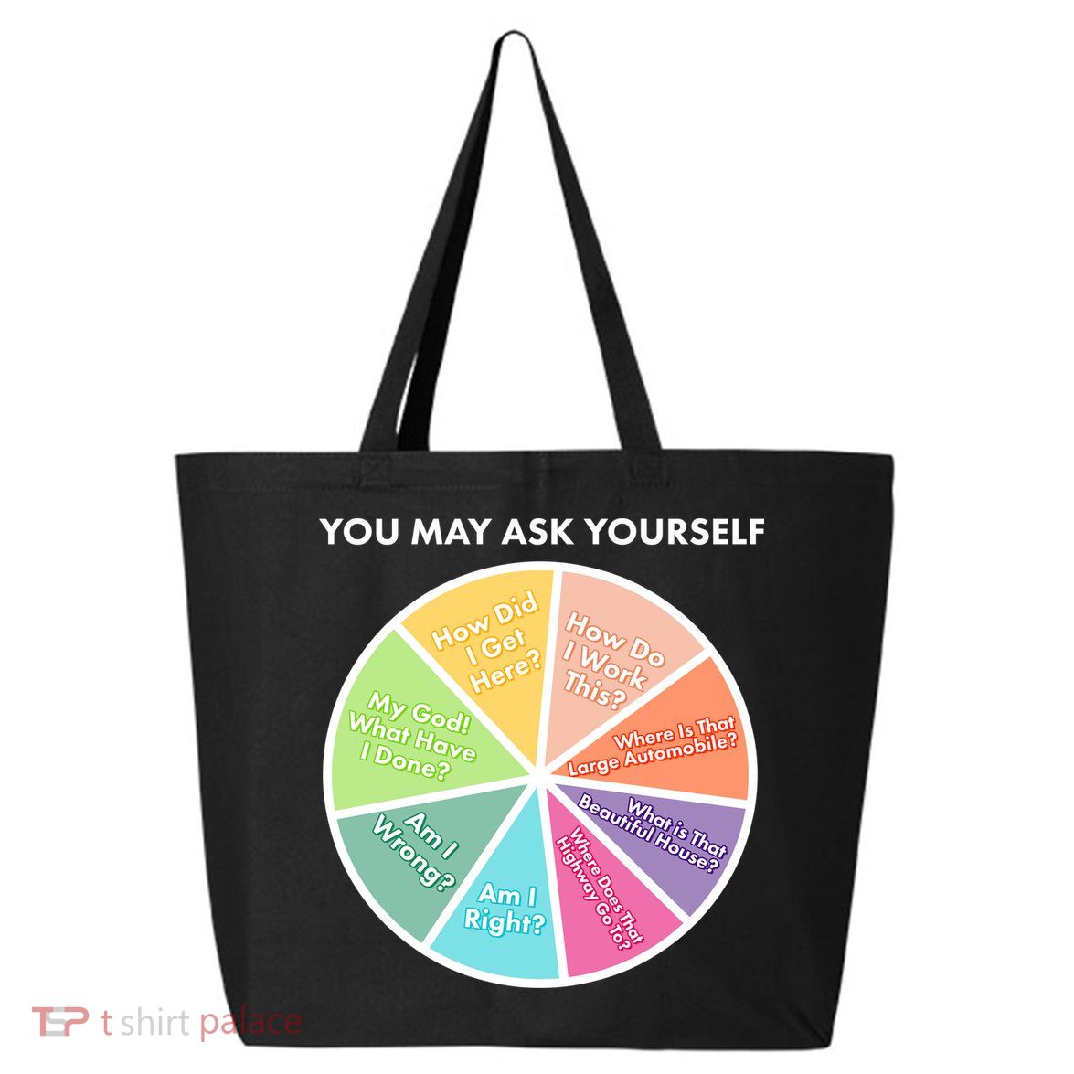 You May Ask Yourself Pie Chart 25L Jumbo Tote