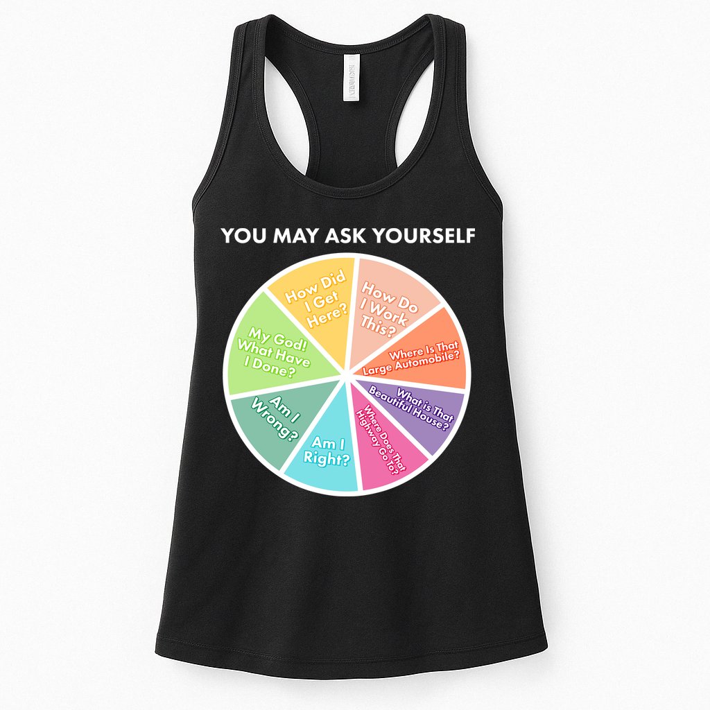 You May Ask Yourself Pie Chart Womens Tank Top