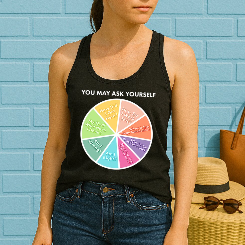 You May Ask Yourself Pie Chart Womens Tank Top