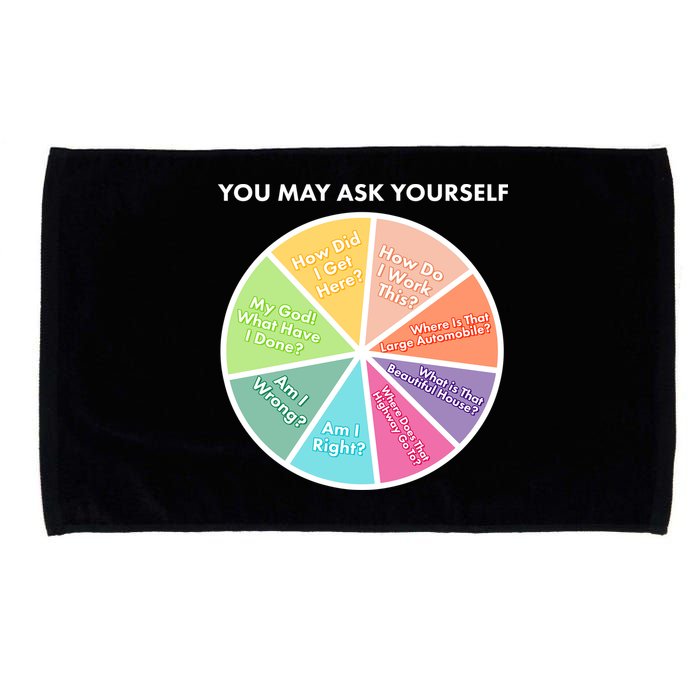 You May Ask Yourself Pie Chart Microfiber Hand Towel