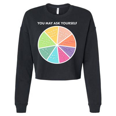 You May Ask Yourself Pie Chart Cropped Pullover Crew