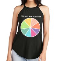 You May Ask Yourself Pie Chart Women's Perfect Tri Rocker Tank