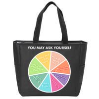 You May Ask Yourself Pie Chart Zip Tote Bag