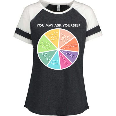 You May Ask Yourself Pie Chart Enza Ladies Jersey Colorblock Tee