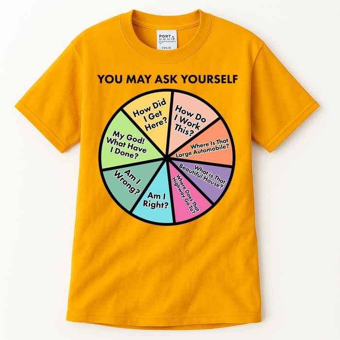 You May Ask Yourself Pie Chart Tall T-Shirt