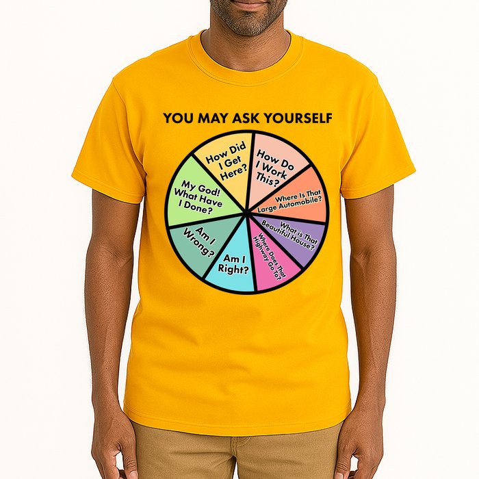You May Ask Yourself Pie Chart Tall T-Shirt