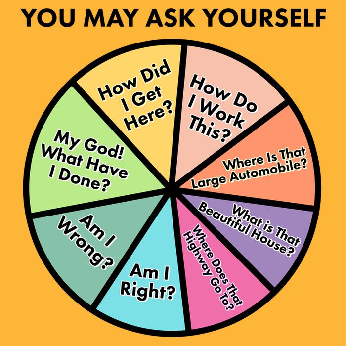 You May Ask Yourself Pie Chart Tall T-Shirt