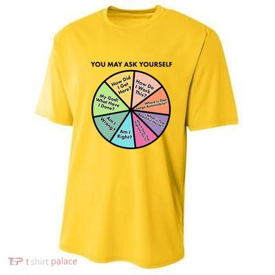 You May Ask Yourself Pie Chart Youth Performance Sprint T-Shirt
