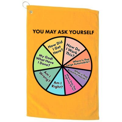 You May Ask Yourself Pie Chart Golf Towel