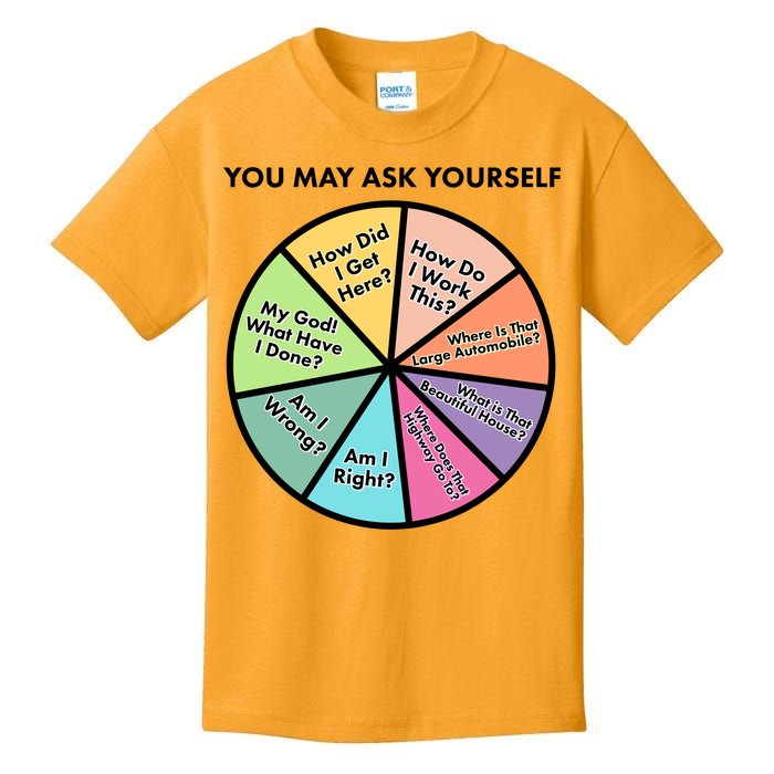 You May Ask Yourself Pie Chart Kids T-Shirt