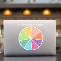 You May Ask Yourself Pie Chart Permanent Decal Sticker