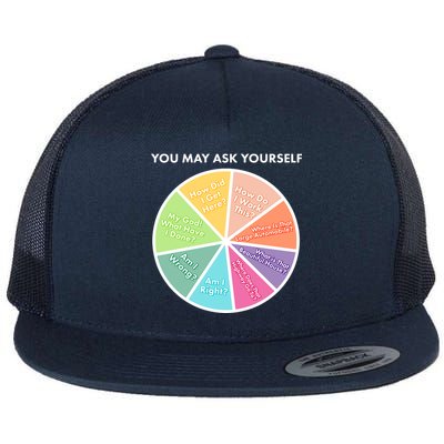 You May Ask Yourself Pie Chart Flat Bill Trucker Hat