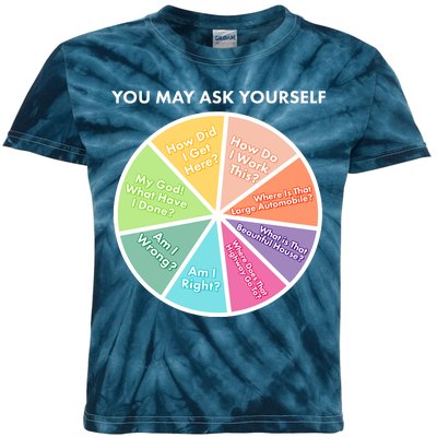 You May Ask Yourself Pie Chart Kids Tie-Dye T-Shirt