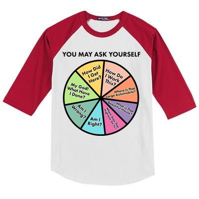 You May Ask Yourself Pie Chart Kids Colorblock Raglan Jersey