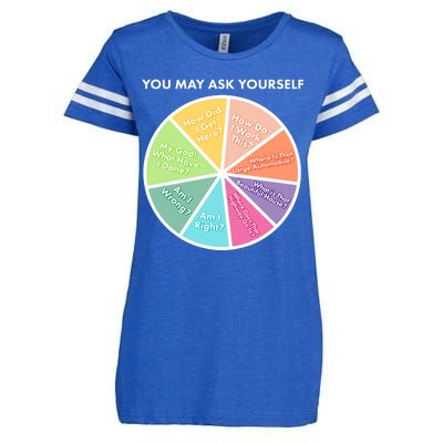 You May Ask Yourself Pie Chart Enza Ladies Jersey Football T-Shirt