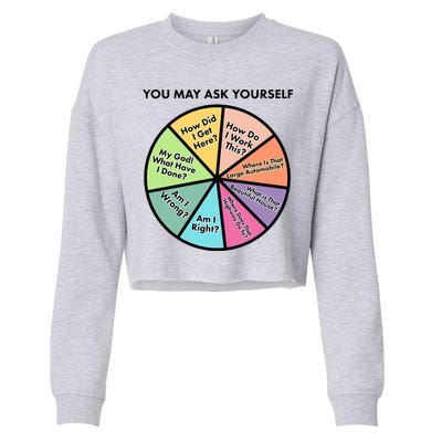 You May Ask Yourself Pie Chart Cropped Pullover Crew