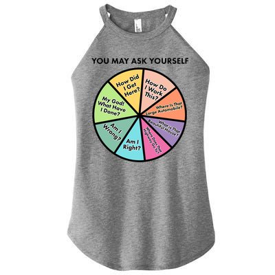 You May Ask Yourself Pie Chart Women's Perfect Tri Rocker Tank