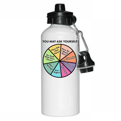 You May Ask Yourself Pie Chart Aluminum Water Bottle