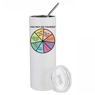 You May Ask Yourself Pie Chart Stainless Steel Tumbler