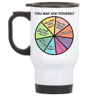 You May Ask Yourself Pie Chart Stainless Steel Travel Mug