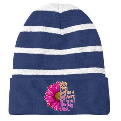 You May Say I'm a Dreamer But I'm Not The Only One Striped Beanie with Solid Band