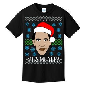 You Miss Me Yet Obama Ugly Christmas Kids T-Shirt