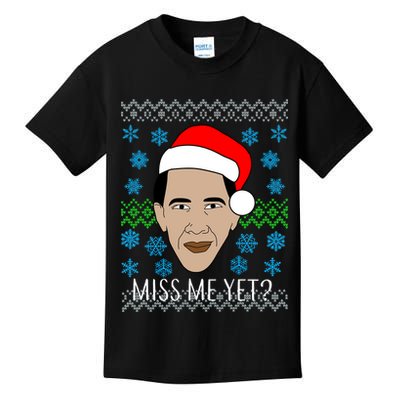 You Miss Me Yet Obama Ugly Christmas Kids T-Shirt