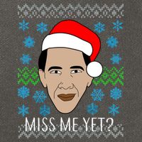 You Miss Me Yet Obama Ugly Christmas Cotton Canvas Backpack