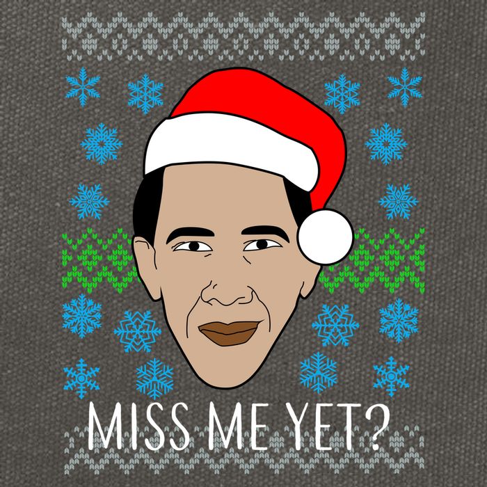 You Miss Me Yet Obama Ugly Christmas Cotton Canvas Backpack